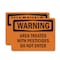 Signmission Treated With Pesticides Do Not Enter OSHA Warning Sign, Vinyl Decal, 7in W x 5in L, 2PK OS-2PACK-WS-D-57-L-12438 - alternate 1